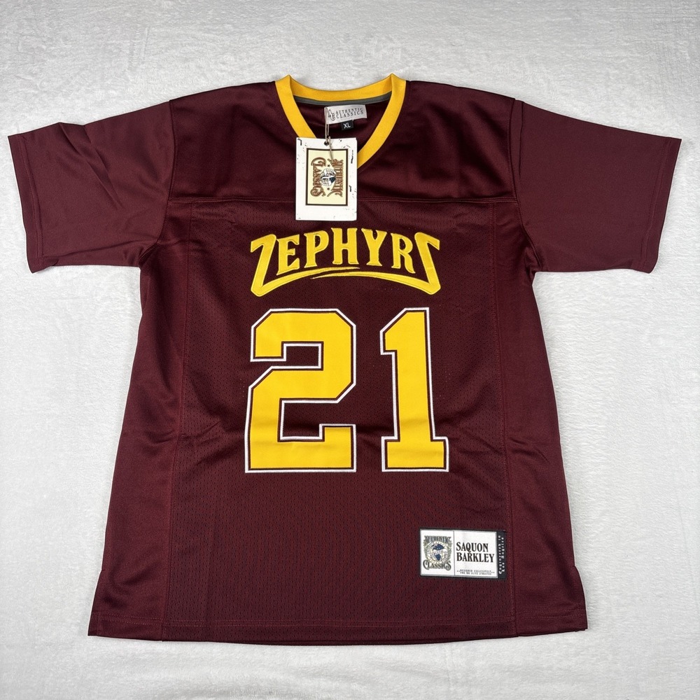 Headgear Saquon Barkley Whitehall Zephyrs 21 High School Jersey Red XL